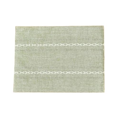 DYYEUAVT 4/6/8 stücke Baumwolle Leinen Tischsets Party Rustikalen Hohlsaum for Küche Tisch Und Hitze Beständig(6PC-32x42cm) von DYYEUAVT