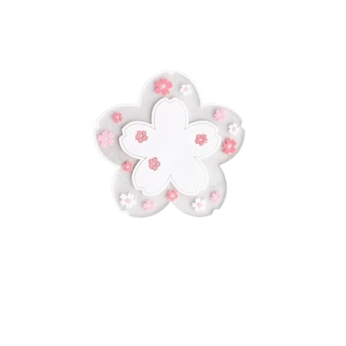 DYYEUAVT 4 stücke Blume Form Coaster Tischset Isolierte Tisch Matte for Kaffee Tee Milch Tasse Hause Dekoration Drink(White 11cm) von DYYEUAVT