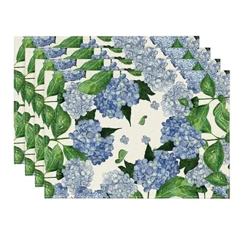 DYYEUAVT 4PCS Tischsets Leinen Rustikalen Frühling Sommer Saisonale Tisch Matten Set Esszimmer Dekoration(Color 02-4pcs) von DYYEUAVT