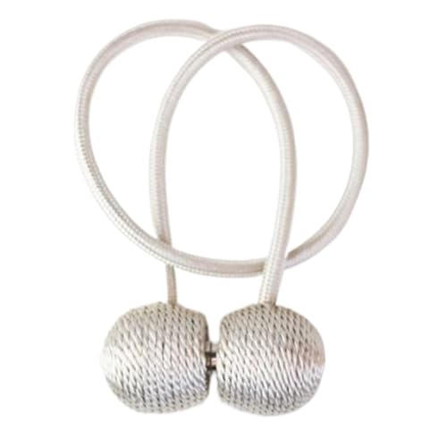 DYYEUAVT Magnetische Vorhang Raffhalter Clip Vorhänge Schnalle Halter Dekorative Hause Polyester Vorhänge Zubehör(12156Beige,2 Pieces) von DYYEUAVT