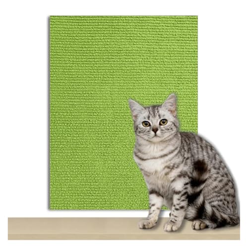 DYYEUAVT Selbstklebender Teppich for Katzen, Kratzbrett, Wandschutz, Anti-Katzenkratz-Sofa, DIY-Katzenkratzbrett, Sofaschutz, trimmbar(Green,40x200cm) von DYYEUAVT