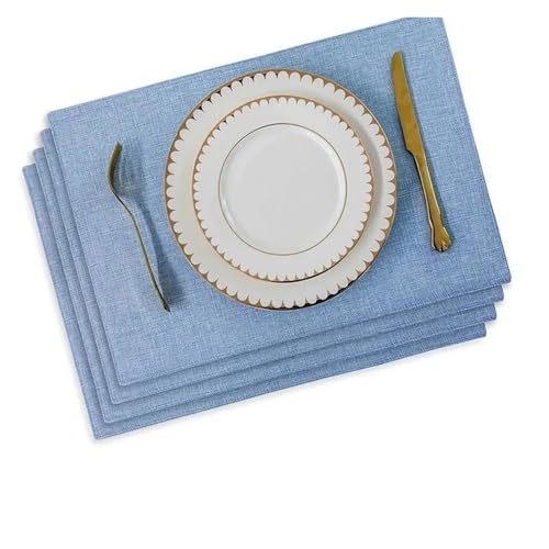 DYYEUAVT Tischset, waschbar, Tischsets, hitzebeständig, Kunstleinen, for Esstische, Küchentisch(Color 07,8PC-32x42cm) von DYYEUAVT