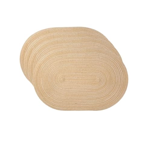 DYYEUAVT Tischsets 4er-Set,Hitzebeständige Unterlage,Platzset Waschbare for Küche Esszimmer Gemischte Farbe rutschfest(Light tan) von DYYEUAVT