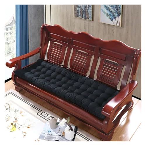 Dickes Bank-Sitzkissen for den Innenbereich, Rückenlehne, Stuhl, Sitzpolster, langes Kissen, Sofa, Tatami-Bank, dekorativ(Black,48x150cm) von DYYEUAVT