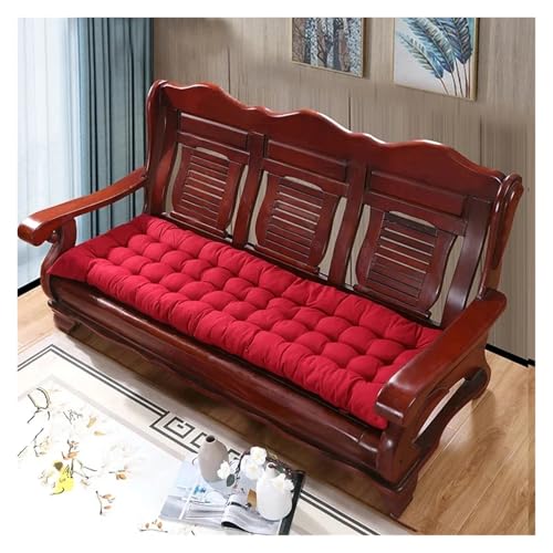Dickes Bank-Sitzkissen for den Innenbereich, Rückenlehne, Stuhl, Sitzpolster, langes Kissen, Sofa, Tatami-Bank, dekorativ(Red2,48x150cm) von DYYEUAVT