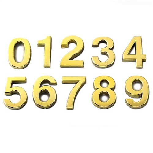 House Number Outdoor Sticker Apartment Self Adhesive Digits Hotel Office Address Residential Door Plate On The Front(Golden,75X50 MM_NUMBER 2) von DYYEUAVT