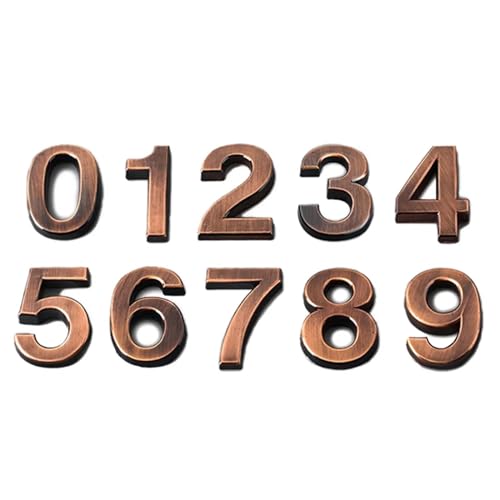 House Number Outdoor Sticker Apartment Self Adhesive Digits Hotel Office Address Residential Door Plate On The Front(Red bronze,50X35 MM_NUMBER 2) von DYYEUAVT