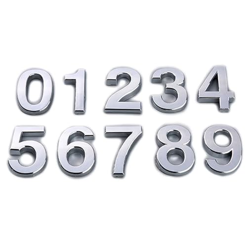 House Number Outdoor Sticker Apartment Self Adhesive Digits Hotel Office Address Residential Door Plate On The Front(Silver,50X35 MM_NUMBER 6) von DYYEUAVT