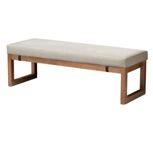 Lange Bankkissen, Sofakissen, 3/5/8 cm, verdicktes Stuhlkissen, Sitzkissenpolster for Holzbänke/Gartenliegen(Beige 1,80x40x5cm) von DYYEUAVT