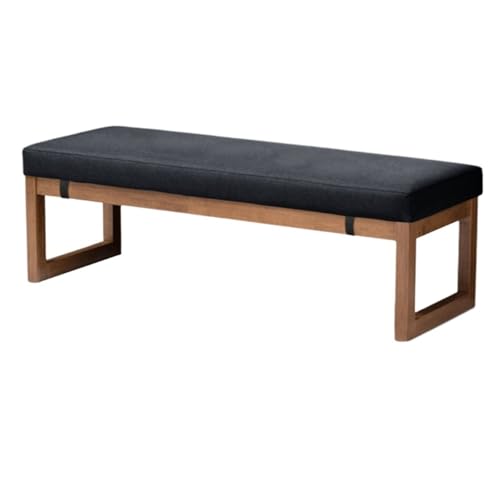 Lange Bankkissen, Sofakissen, 3/5/8 cm, verdicktes Stuhlkissen, Sitzkissenpolster for Holzbänke/Gartenliegen(Black 28,110x30x5cm) von DYYEUAVT