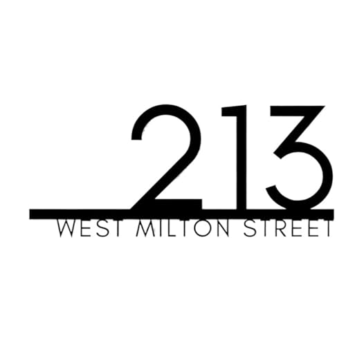 Modern Residential Sign Acrylic Address Outdoor Mailbox House Number Door Plates Custom Street Name Housewarming Gift(White,50x22cm (20x8.8inch)) von DYYEUAVT