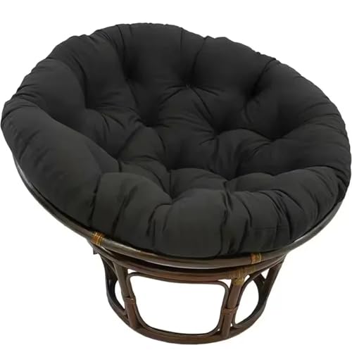 Rundes Pouf-Tatami-Kissen, Bodenkissen, Garten-Sitzkissen, Wurfkissen, Kissen, Heim-Sofakissen(Black,40x40cm) von DYYEUAVT