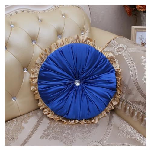 Satin Rundes Kürbiskissen Taille Rückenkissen Kopfstütze Rad Sitzkissen Sofa Schlafzimmer Heimtextilien Dekoration(Color2) von DYYEUAVT