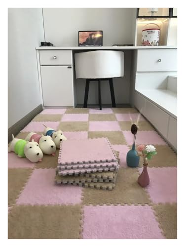 Schaumstoffmatten 20 stücke Kind Boden Matte Wohnzimmer Schlafzimmer Plüsch Pad Plüsch Teppich Anti-schock Matte Schlafzimmer Boden Dekoration Anti-herbst Teppich Ineinandergreifende Schaumstoffmatte( von DYYEUAVT