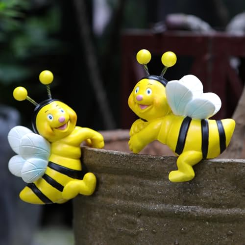Bienen Deko Blumentopf Hänger Figuren,Garten Deko Figuren Harz Hängende Biene Statuen Pflanzgefäß Blumentopf Dekorationen,Klettern Bienen Blumentopf Hugger für Garten Balkon Deko Draußen Bienen Deko Blumentopf Hänger Figuren,Garten Deko Figuren Harz Hängende Biene Statuen Pflanzgefäß Blumentopf Dekorationen,Klettern Bienen Blumentopf Hugger für Garten Balkon Deko Draußen von DZAY