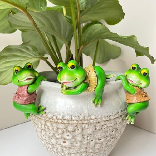 3 Stück Frosch Blumentopf Hänger Garten Deko Draußen Figuren,Gartendeko Frösche Tiere Harz Statue Ornament,Grün Frosch Blumentopfhänger Figuren Balkon Deko Garten Figur Topfdekorationen 3 Stück Frosch Blumentopf Hänger Garten Deko Draußen Figuren,Gartendeko Frösche Tiere Harz Statue Ornament,Grün Frosch Blumentopfhänger Figuren Balkon Deko Garten Figur Topfdekorationen von DZAY