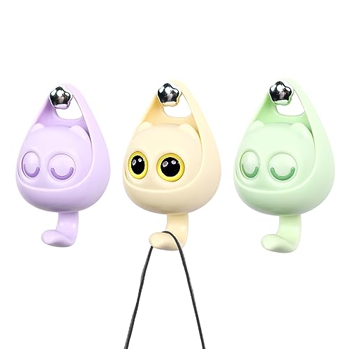 3 Stück Katze Haken Selbstklebend Wandhaken Kawaii Deko,Heavy Duty Süße Bunte Wand Dekorative Haken,Kreativer Ohne Bohren Mehrzweckhaken für Hüte,Mützen,Rucksäcken,Schlüsselhalter,Wanddekoration von DZAY