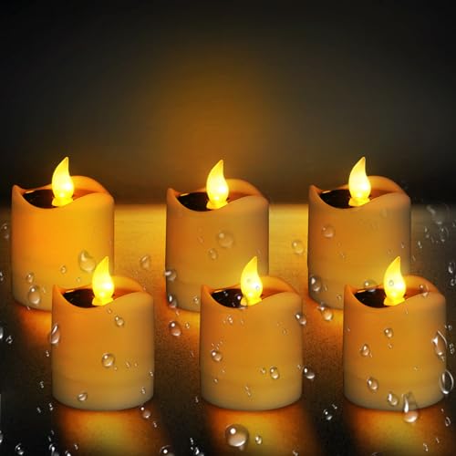 6 Stücke Solar Kerzen Outdoor Led Teelichter Solarkerzen Außen Wasserdicht,Flackernde Wiederaufladbare Solar Teelicht Außen,Flammenlose Solar Kerze LED Teelichter für Garten Balkon Hochzeit Dekoration 6 Stücke Solar Kerzen Outdoor Led Teelichter Solarkerzen Außen Wasserdicht,Flackernde Wiederaufladbare Solar Teelicht Außen,Flammenlose Solar Kerze LED Teelichter für Garten Balkon Hochzeit Dekoration von DZAY