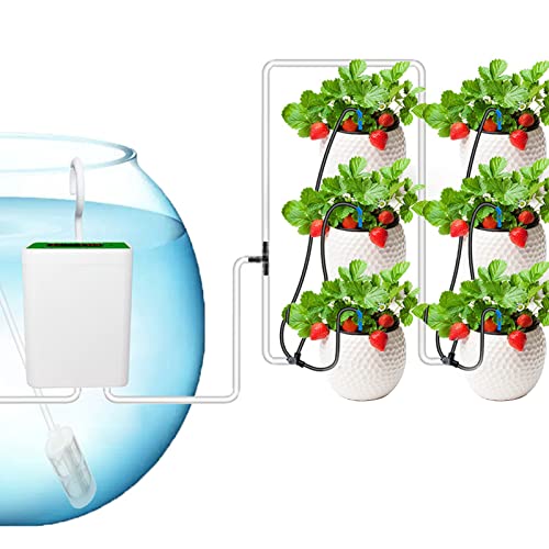 Automatisches Bewässerungssystem für Indoor Bewässerungssystem Balkon Pflanzen Bewässerungssystem,30-Tage Timer Setting für bis zu 12 Zimmerpflanzen mit Wasserpumpe Blumenbeet,Terrasse Topfpflanzen von DZAY