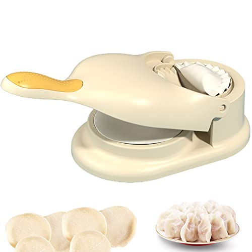 2 in 1 Knödelformdruck Knödel Skin Maker und Knödel Formen,Ravioli Former Dumpling Maker Knödelform für Haushalt,Teigtaschenformer,Knödel Schimmel Mold,Manuelle Teigpresse Küchenhelfer von DZAY