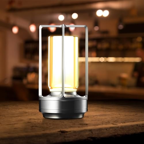 LED Tischlampe Kabellos aus Kristall Lampe,Romantische Luminous Kristall Laterne USB Wiederaufladbare LED Laterne Tischlampen für Restaurant Schlafzimmer Bar Tischleuchte Tischdekoration von DZAY