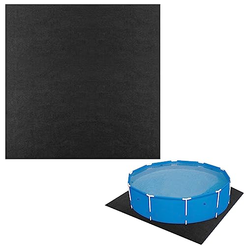 DZAY Pool Unterlage Outdoor/Indoor Bodenschutzmatte Poolmatten Schutzboden,Ø 400cm Schwimmbecken Matte Pool Bodenplane Faltbarer Boden Poolmatte für Aufstellpools,UV-Stabil & Reißfest Pool Unterlage von DZAY