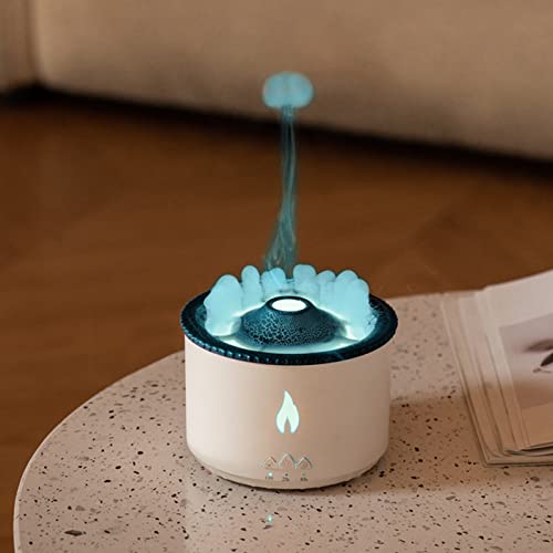 Flame Aroma Diffuser Ätherische Öle Diffuser,Tragbarer Aromatherapie Nebel Flammendiusor für Ätherische Öle,360 ml Flamme Luftbefeuchter 2 Nebel Modi Flame/Volcano Luftbefeuchter Aroma Diffuser von DZAY