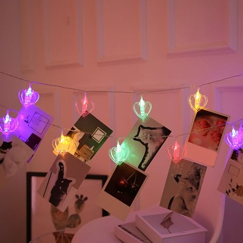 Led Lichterkette mit Klammern für Fotos Zimmer Deko,Fotoclips Lichterkette mit 20 Klammern Bilder Aufhängen String Lichter,10ft Led Batteriebetrieben Foto Lichterkette Fotogirlande… von DZAY