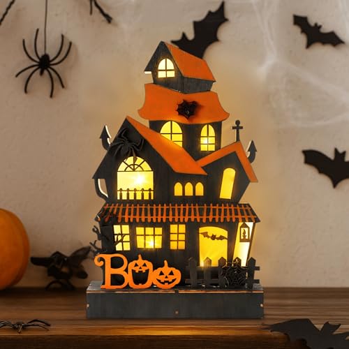 Halloween Deko Innen Kürbis Tischschilder mit LED Lichter,Halloween Dekoration Tischdeko aus Holz Geister Tischschild Tischdekoration,Tablett Holzschild für Spukhaus Zuhause Party Ornamente (Kürbis) Halloween Deko Innen Kürbis Tischschilder mit LED Lichter,Halloween Dekoration Tischdeko aus Holz Geister Tischschild Tischdekoration,Tablett Holzschild für Spukhaus Zuhause Party Ornamente (Kürbis) von DZAY