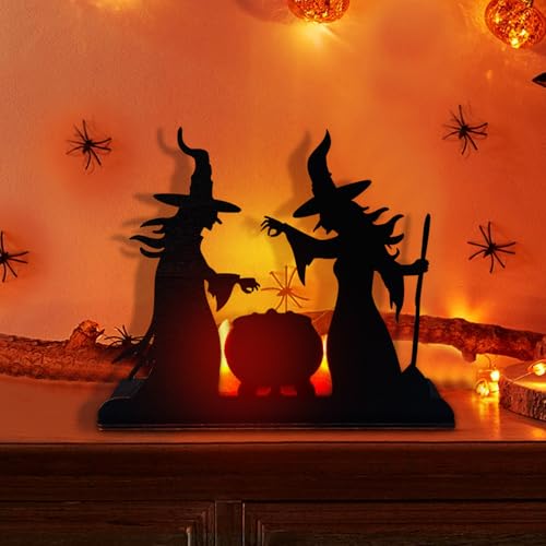 Halloween Dekorationen Kerzenhalter Tischdekorationen,Halloween Deko Innen Teelichthalter,Gruseliger Halloween Kerzenständer mit Sensenmann,Fantasy Dekoartikel Halloween Deko Tischdeko (01) von DZAY