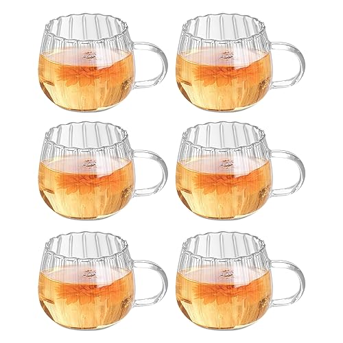 DZAY Halloween Kürbis Tasse, 400ml Herbst Glasbecher, Transparente mit Griff, Latte Macchiato Gläser Kaffeetassen, Espresso Kaffeetasse für Tee, Getränke, Erntedankfest, Geschenk, (DZAY) von DZAY