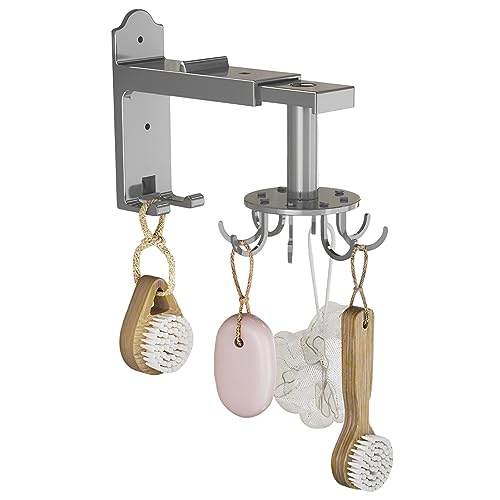 Küchen Drehhaken, 360 Degree Rotating Kitchen Hook, Multifunktions Drehhaken mit 8 Haken für Zuhause, Küchendrehhaken, Wandmontiertes Hakenregal für Zuhause, Küche, Badezimmer, Handtuch, Büro von DZAY