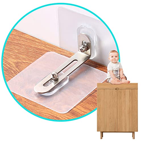 Möbel Kippsicherung Set 2 Pack Kippschutz Möbel Wandanker für Babysicherung Möbelanker,Kippsicherung Möbel Wandanker Verhindern,Anti Baby Haustiere Herunterfallen,Kein Bohren, abnehmbar Möbelanker von DZAY