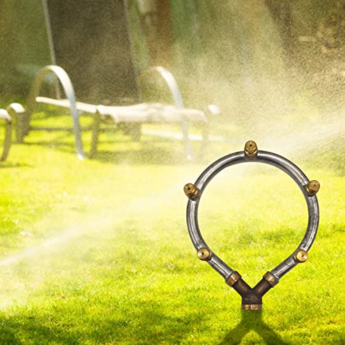 Sprinklerköpfe Nebelsystem Multi-Düse Spritzen Sprühnebel Kühlung Terrasse,Gartenarbeit Bewässerung Wassernebel Kühlung Wassernebler mit 5 Nebeldüsen für Hausgarten Beschlagen Bewässerung von DZAY