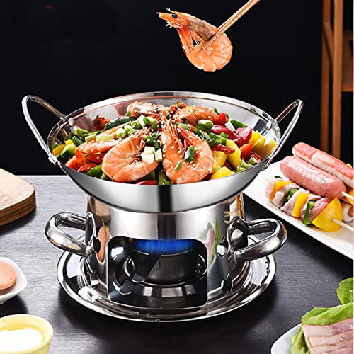 Fondueset Brennpaste Kocher Campingkocher mit Topf,Tragbare Spirituskocher für Innenräume Campingkocher Fondue Camping Kocher Campingherd Ohne Gas und Strom für Käsefondue,Schokofondue,Ölfondue von DZAY