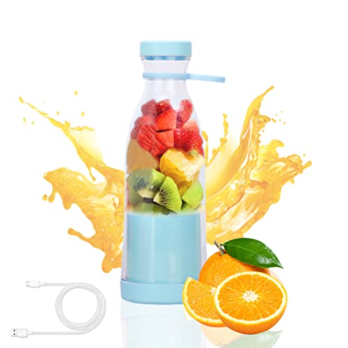 Tragbarer Mixer Mini Jug Blender Smoothie Maker Trinkbecher,380ml Elektrischer Fresh Juice Mixer Flasche with USB Wiederaufladbarer Mini Mixer für Shakes Saft Smoothies Reisen Fitnessstudio von DZAY