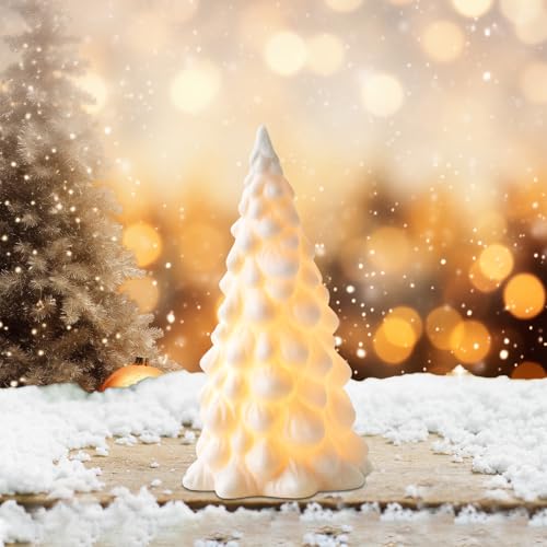 Weihnachtsdeko Led Lichthäuser Weisse Häuser Teelichthalter Weihnachtsdorf,Lichthaus Weiss Deko Häuser,Weihnachtshaus Beleuchtet Keramik Weiß Windlicht Haus Weihnachtshäuser Weihnachten Deko (08) von DZAY