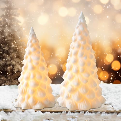 Weihnachtsdeko Led Lichthäuser Weisse Häuser Teelichthalter Weihnachtsdorf,Lichthaus Weiss Deko Häuser,Weihnachtshaus Beleuchtet Keramik Weiß Windlicht Haus Weihnachtshäuser Weihnachten Deko (10) von DZAY