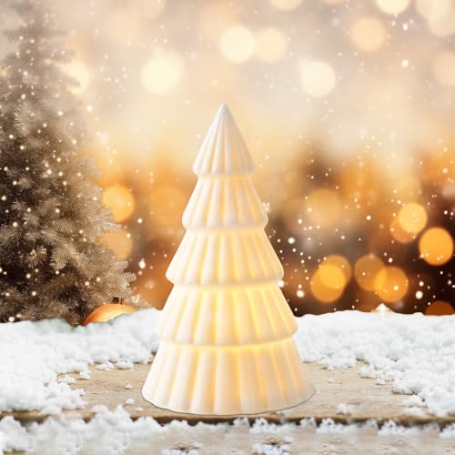 Weihnachtsdeko Led Lichthäuser Weisse Häuser Teelichthalter Weihnachtsdorf,Lichthaus Weiss Deko Häuser,Weihnachtshaus Beleuchtet Keramik Weiß Windlicht Haus Weihnachtshäuser Weihnachten Deko (07) von DZAY