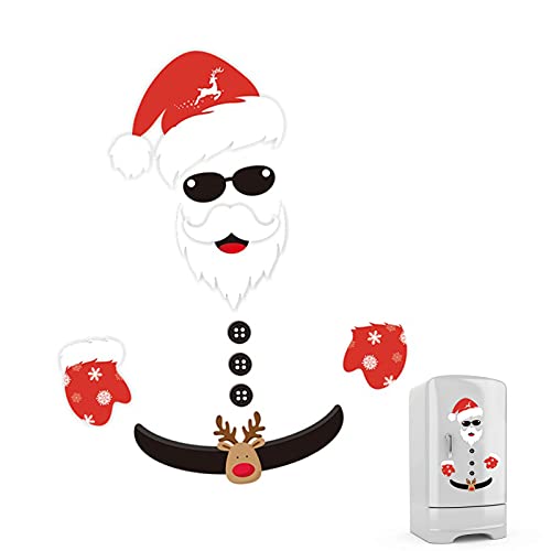 Weihnachtsmann Kühlschrank Magnete, Dekorative Magnete Weihnachten Magnete Aufkleber Kühlschrankmagnet Kühlschrankaufkleber Weihnachtsdekoration für Kühlschrank, Metalltür, Garage, Büroschränke von DZAY