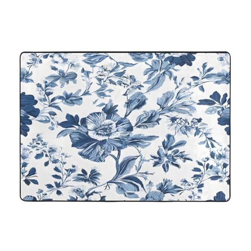 (Blühende Kräuter und krautige Pflanzen) bedruckte Teppiche für Wohnzimmer, Schlafzimmer und Büro 80x147cm Bodenmatte, weiche rutschfeste moderne Indoor-Teppiche. von DZBDWZXH