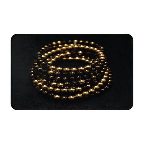 (Gold Schwarz) Bedruckte Türteppiche für Badezimmer, Schlafzimmer und Büro 20 X 80 cm Bodenbadematte, Weiche rutschfeste Moderne Indoor Teppiche. von DZBDWZXH