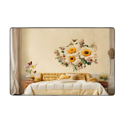 Bedruckte Teppiche für Wohnzimmer, Schlafzimmer und Büro, 152,4 x 99,1 cm, weiche rutschfeste moderne Teppiche für den Innenbereich, 152,4 x 99,1 cm Bedruckte Teppiche für Wohnzimmer, Schlafzimmer und Büro, 152,4 x 99,1 cm, weiche rutschfeste moderne Teppiche für den Innenbereich, 152,4 x 99,1 cm von DZBDWZXH
