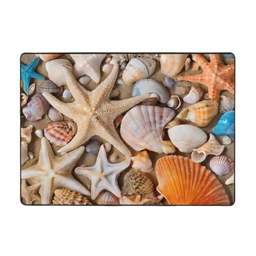 Bedruckte Teppiche für Wohnzimmer, Schlafzimmer und Büro, 203 x 147 cm, weich, rutschfest, modern, für den Innenbereich, 203 x 147 cm von DZBDWZXH