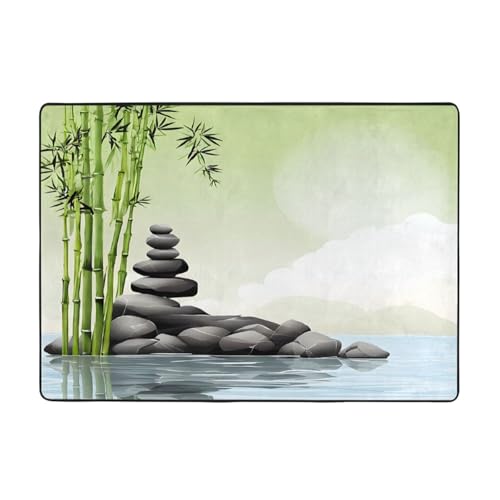 Bedruckte Teppiche für Wohnzimmer, Schlafzimmer und Büro, 203 x 147 cm, weich, rutschfest, modern, für den Innenbereich, Steinfarben Bedruckte Teppiche für Wohnzimmer, Schlafzimmer und Büro, 203 x 147 cm, weich, rutschfest, modern, für den Innenbereich, Steinfarben von DZBDWZXH