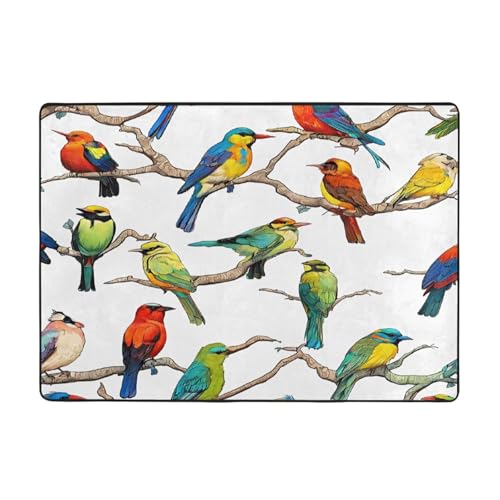 Bedruckte Teppiche für Wohnzimmer, Schlafzimmer und Büro, 203 x 147 cm, weich, rutschfest, modern, für den Innenbereich Bedruckte Teppiche für Wohnzimmer, Schlafzimmer und Büro, 203 x 147 cm, weich, rutschfest, modern, für den Innenbereich von DZBDWZXH