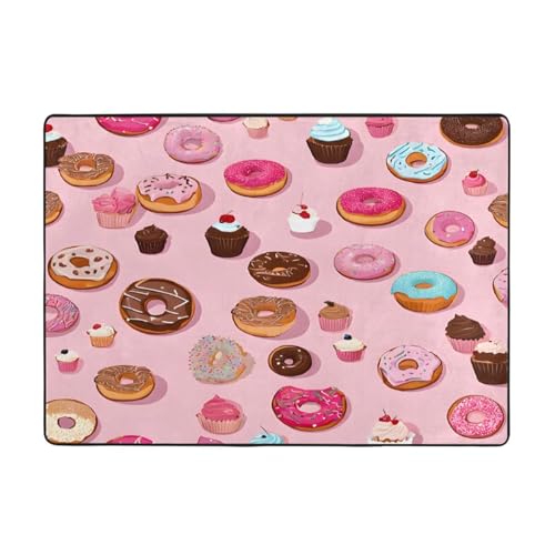 Bedruckte Teppiche für Wohnzimmer, Schlafzimmer und Büro, 203 x 147 cm, weich, rutschfest, modern, für den Innenbereich von DZBDWZXH