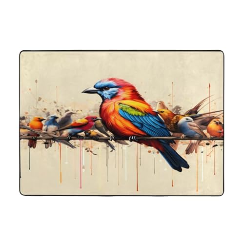 Bedruckte Teppiche für Wohnzimmer, Schlafzimmer und Büro, 203 x 147 cm, weiche, rutschfeste moderne Teppiche für den Innenbereich. von DZBDWZXH