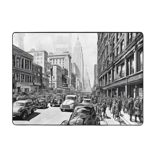 Bedruckte Teppiche für Wohnzimmer, Schlafzimmer und Büro, 203 x 147 cm, weiche, rutschfeste moderne Teppiche für den Innenbereich. von DZBDWZXH