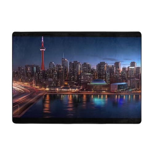 Bedruckte Teppiche für Wohnzimmer, Schlafzimmer und Büro, 203 x 147 cm, weiche, rutschfeste und moderne Teppiche für den Innenbereich. von DZBDWZXH